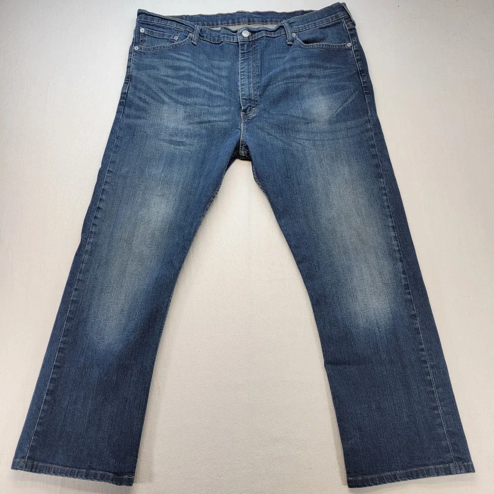 Levi's 513 Jeans‎ Mens 42x32 Blue Slim Straight Medium Wash Denim